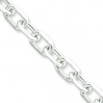 Sterling Silver 8 inch 6.50 mm Fancy Cable Chain Bracelet