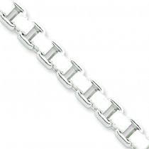 Sterling Silver 18 inch 7.00 mm  Box Collar Necklace