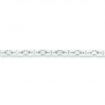 Sterling Silver 7 inch 3.25 mm  Byzantine Chain Bracelet