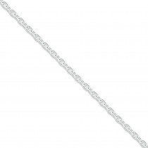 Sterling Silver 7 inch 4.50 mm  Cable Chain Bracelet