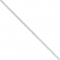 Sterling Silver 8 inch 3.00 mm  Rolo Chain Bracelet