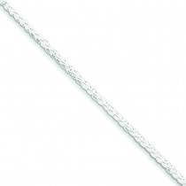 Sterling Silver 20 inch 3.00 mm Square Spiga Chain Necklace