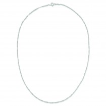 Sterling Silver 18 inch 1.40 mm Singapore Collar Necklace