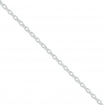 Sterling Silver 16 inch 3.40 mm Oval Cable Choker Necklace