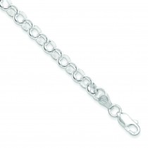 Sterling Silver 7.50 inch 6.00 mm  Rolo Chain Bracelet