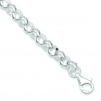 Sterling Silver 7.50 inch 8.00 mm  Rolo Chain Bracelet
