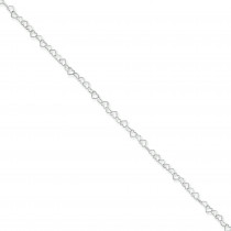 Sterling Silver 16 inch 0.50 mm Fancy Link Choker Necklace