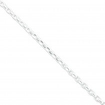 Sterling Silver 7 inch 4.40 mm Rolo Chain Bracelet