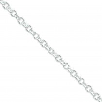 Sterling Silver 16 inch 5.75 mm Oval Cable Choker Necklace