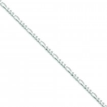 Sterling Silver 7 inch 4.00 mm  Figaro Chain Bracelet