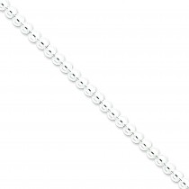 Sterling Silver 16 inch 6.10 mm  Bead Choker Necklace