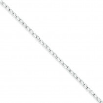 Sterling Silver 8 inch 2.80 mm Open Link Chain Bracelet