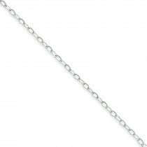 Sterling Silver 8 inch 3.00 mm Fancy Open Link Chain Bracelet
