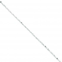 Sterling Silver 16 inch 1.80 mm Twisted Serpentine Fancy Choker Necklace