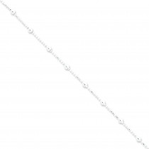 Sterling Silver 18 inch 1.00 mm  Bead Collar Necklace