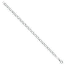 Sterling Silver 7 inch 4.50 mm Fancy Open Link Chain Bracelet