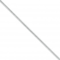 Sterling Silver 8 inch 3.00 mm Round Snake Chain Bracelet