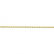 14k Yellow Gold 8 inch 2.00 mm Diamond-cut Quadruple Rope Chain Bracelet