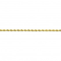 14k Yellow Gold 7 inch 2.75 mm Diamond-cut Quadruple Rope Chain Bracelet