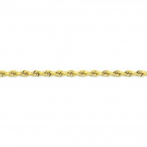 14k Yellow Gold 7 inch 4.00 mm Diamond-cut Quadruple Rope Chain Bracelet
