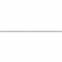 14k White Gold 7 inch 1.80 mm Flat Wheat Chain Bracelet