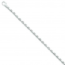14k White Gold 8 inch 4.50 mm Fancy Link Chain Bracelet