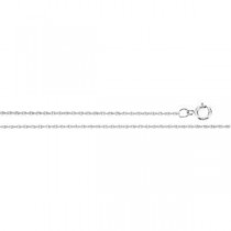 14k White Gold 7 inch 1.00 mm  Rope Chain Bracelet