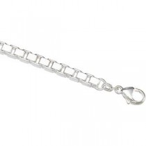 Sterling Silver 7 inch 4.50 mm  Box Chain Bracelet