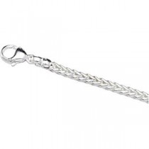 Sterling Silver 7 inch 2.75 mm Foxtail Fancy Chain Bracelet