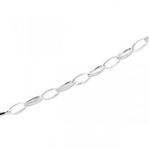 Sterling Silver 8 inch 7.25 mm Oval Link Chain Bracelet