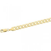 14k Yellow Gold 24 inch 6.25 mm  Curb Chain Necklace