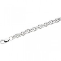 Sterling Silver 7.50 inch 6.75 mm  Cable Chain Bracelet