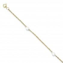 Cultured Pearl Bracelet in 14k Yellow Gold