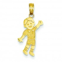Boy Pendant in 14k Yellow Gold