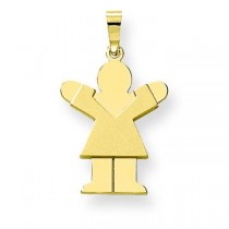 Girl Charm in 14k Yellow Gold