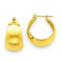 Tapered Hoop Earrings in 14k Yellow Gold