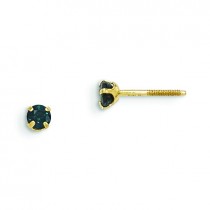 Sapphire Birthstone Earrings in 14k Yellow Gold