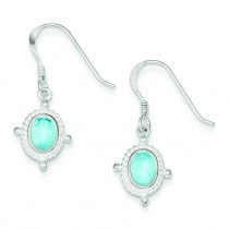 Blue Topaz Fancy Dangle Earrings in Sterling Silver