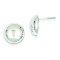 Button Earrings in Sterling Silver