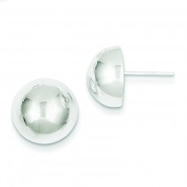 Half Ball Earrings in Sterling Silver