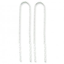 Ball Threader Earrings in Sterling Silver
