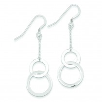 Circle Dangle Earrings in Sterling Silver