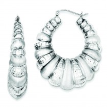 Shrimp Hoop Earrings in Sterling Silver