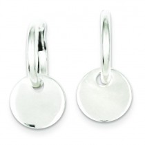 Dangle Hoop Earrings in Sterling Silver