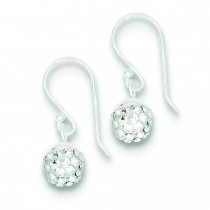 W Swarovski Crystal Earrings in Sterling Silver