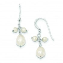 Freshwater Cultured Pearl Earrings in Sterling Silver