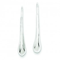 Teardrop Wire Earrings in Sterling Silver