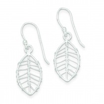 Leaf Dangle Earrings in Sterling Silver
