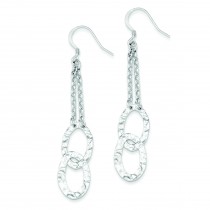 Textured Fancy Dangle Earrings in Sterling Silver