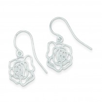 Flower Dangle Earrings in Sterling Silver